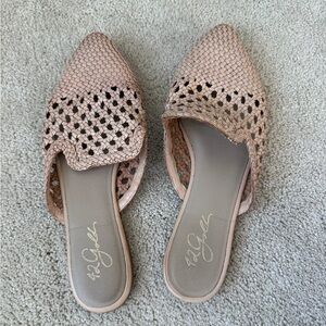 42 Gold Corral Woven Leather Mule Nordstrom
